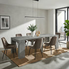 Novara Concrete Grey Extending Console Dining Table