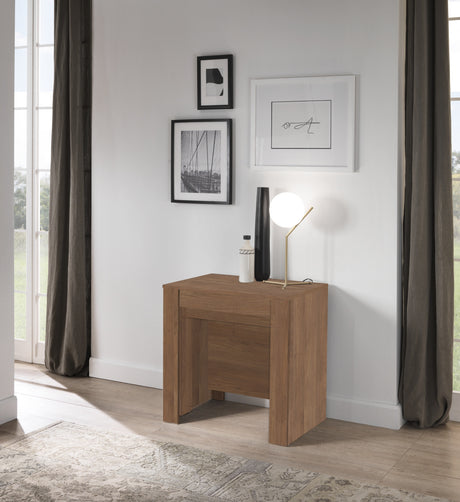 Novara Mercure Oak Extending Console Dining Table - FurniComp