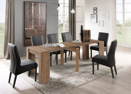 Novara Mercure Oak Extending Console Dining Table - FurniComp