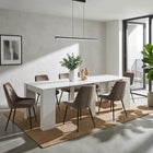 Novara White Gloss Extending Console Dining Table