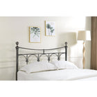 Nyla Antique Nickel Vintage Metal Bed Frame - FurniComp