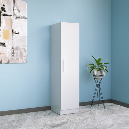 Olivia 1 Door White Wardrobe - FurniComp