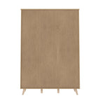 Oskar 3 Door 2 Drawer 140cm Wardrobe - Matt White & Oak - FurniComp