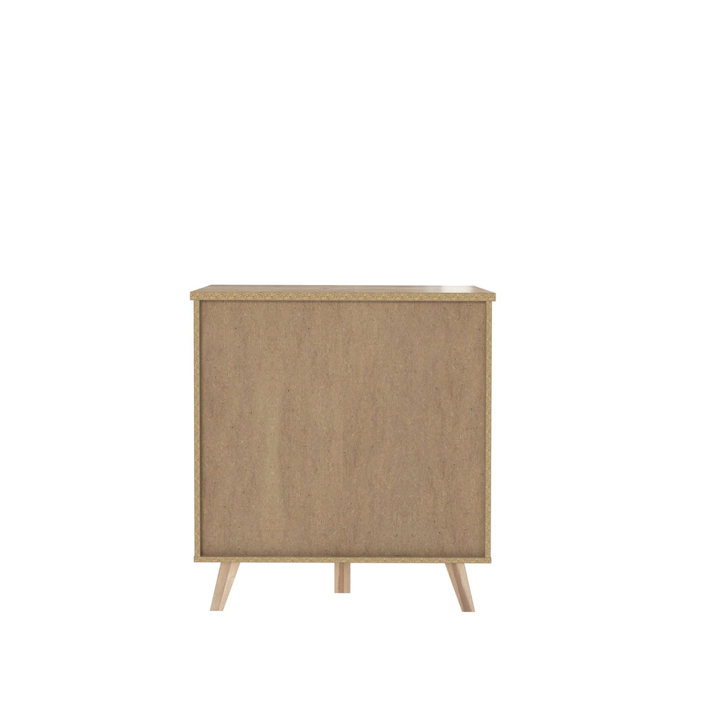 Oskar 3 Drawer Chest of Drawers - Matt White & Oak - FurniComp