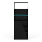 Oxford 1 Door Tall Matt Black Bookcase - FurniComp