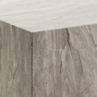 Oxford 90cm Block Rectangle Coffee Table - Grey Marble - FurniComp