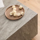 Oxford 90cm Block Rectangle Coffee Table - Grey Marble - FurniComp