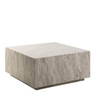 Oxford 90cm Block Rectangle Coffee Table - Grey Marble - FurniComp