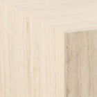 Oxford 90cm Block Rectangle Coffee Table - Light Travertine Stone - FurniComp