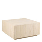 Oxford 90cm Block Rectangle Coffee Table - Light Travertine Stone - FurniComp
