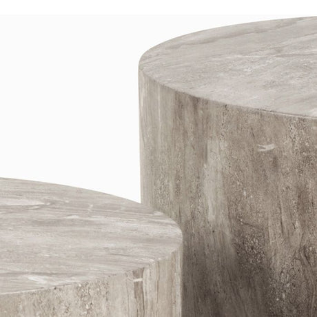 Oxford Set of 2 Coffee Tables- Grey Marble - FurniComp