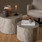 Oxford Set of 2 Coffee Tables- Grey Marble - FurniComp