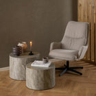 Oxford Set of 2 Coffee Tables- Grey Marble - FurniComp
