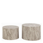 Oxford Set of 2 Coffee Tables- Grey Marble - FurniComp