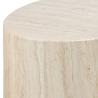 Oxford Set of 2 Oval Side Tables - Travertine Stone - FurniComp