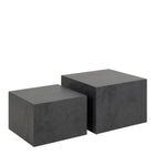 Oxford Set of 2 Square Coffee Table - Black Ocean - FurniComp