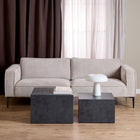 Oxford Set of 2 Square Coffee Table - Black Ocean - FurniComp