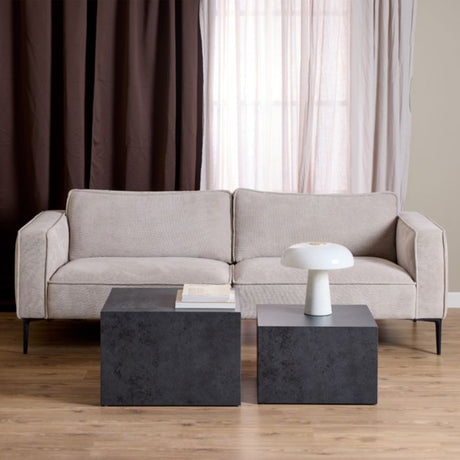 Oxford Set of 2 Square Coffee Table - Black Ocean - FurniComp