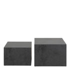 Oxford Set of 2 Square Coffee Table - Black Ocean - FurniComp