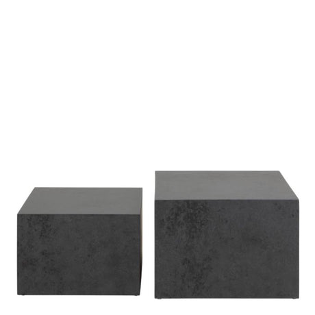 Oxford Set of 2 Square Coffee Table - Black Ocean - FurniComp