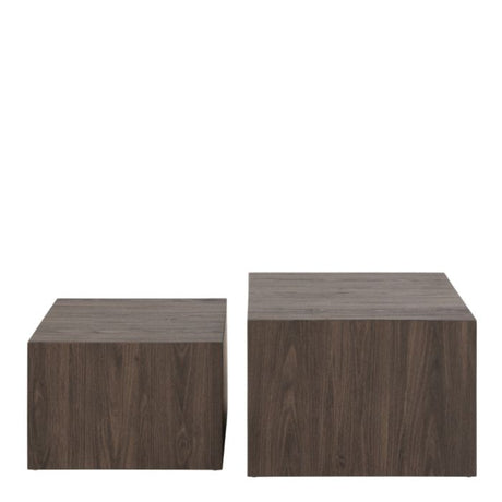 Oxford Set of 2 Square Coffee Table - Smoked Ash - FurniComp