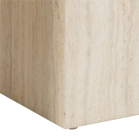Oxford Set of 2 Square Coffee Table - Travertine Stone - FurniComp