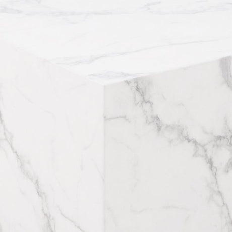 Oxford Set of 2 Square Coffee Table - White Marble - FurniComp