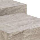 Oxford Set of 2 Square & Rectangle Coffee Table - Grey Marble - FurniComp