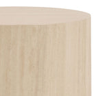 Oxford Set of 2 Tall Side Tables - Travertine Stone - FurniComp