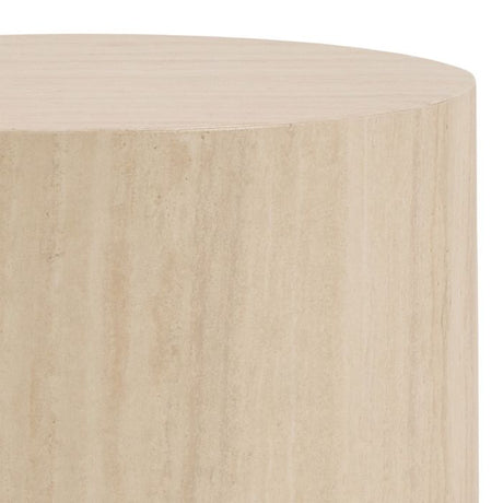 Oxford Set of 2 Tall Side Tables - Travertine Stone - FurniComp