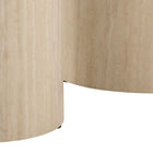 Oxford Set of 2 Tall Side Tables - Travertine Stone - FurniComp