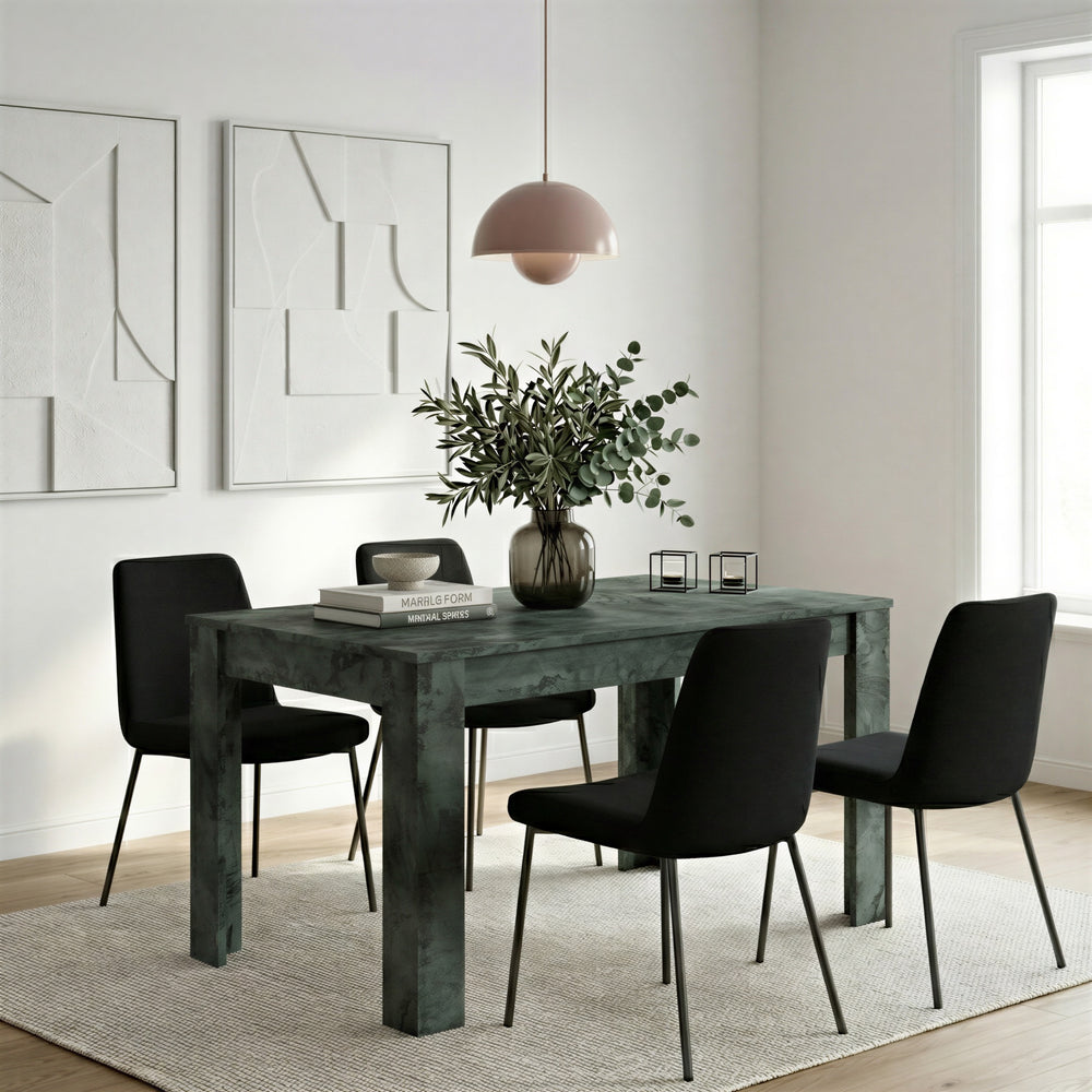 Ashley 137x90cm Extending Dining Table- Anthracite/Oxide - FurniComp