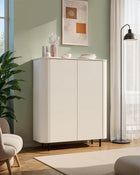 Palermo 130cm 2 Door Curved Highboard/Tall Sideboard - Cashmere - FurniComp