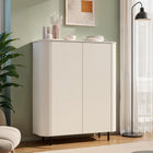 Palermo 130cm 2 Door Curved Highboard/Tall Sideboard - Cashmere - FurniComp
