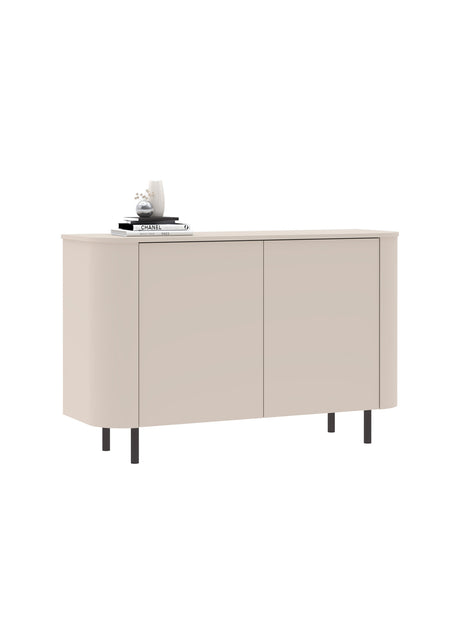 Palermo 130cm 2 Door Small Curved Sideboard - Cashmere - FurniComp
