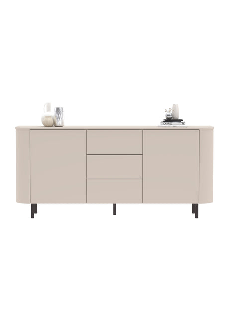 Palermo 180cm 2 Door 3 Drawer Large Curved Sideboard - Cashmere - FurniComp