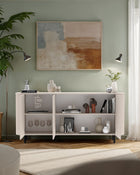 Palermo 180cm 3 Door Curved Sideboard - Cashmere - FurniComp