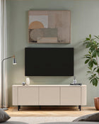 Palermo 180cm 3 Door Curved TV Unit - Cashmere - FurniComp