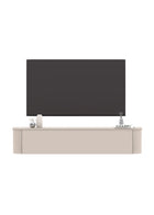 Palermo 180cm Curved Wall Mounted TV Unit with Flap Door - Cashmere - FurniComp