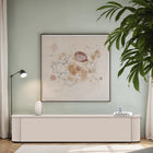 Palermo 180cm Curved Wall Mounted TV Unit with Flap Door - Cashmere - FurniComp