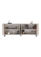 Palermo 230cm 4 Door Large Curved Sideboard - Cashmere - FurniComp