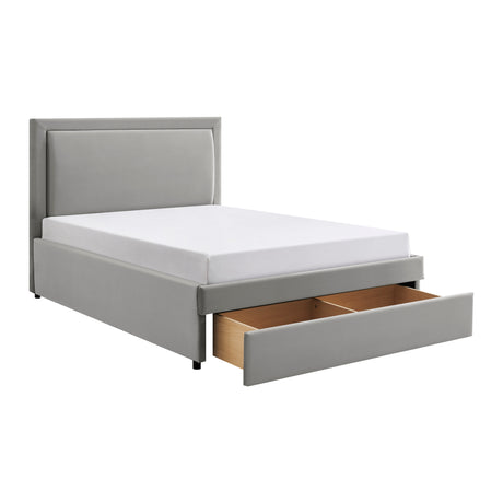 Parker Grey Fabric Storage Bed Frame - FurniComp