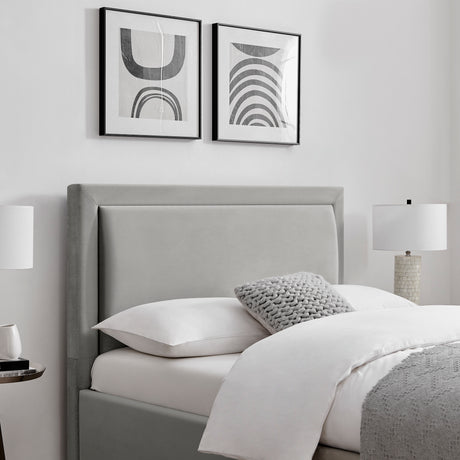 Parker Grey Fabric Storage Bed Frame - FurniComp