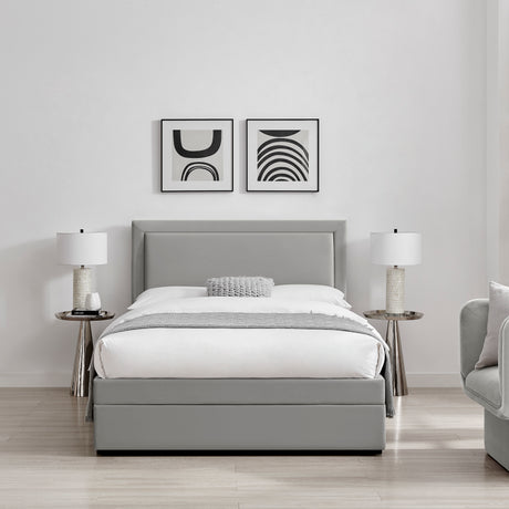 Parker Grey Fabric Storage Bed Frame - FurniComp