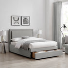 Parker Grey Fabric Storage Bed Frame - FurniComp