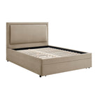 Parker Taupe Fabric Storage Bed Frame - FurniComp