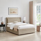 Parker Taupe Fabric Storage Bed Frame - FurniComp