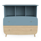Poppy 2 Drawer Chest of Drawer- Blue & Oak - FurniComp