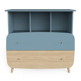 Poppy 2 Drawer Chest of Drawer- Blue & Oak - FurniComp
