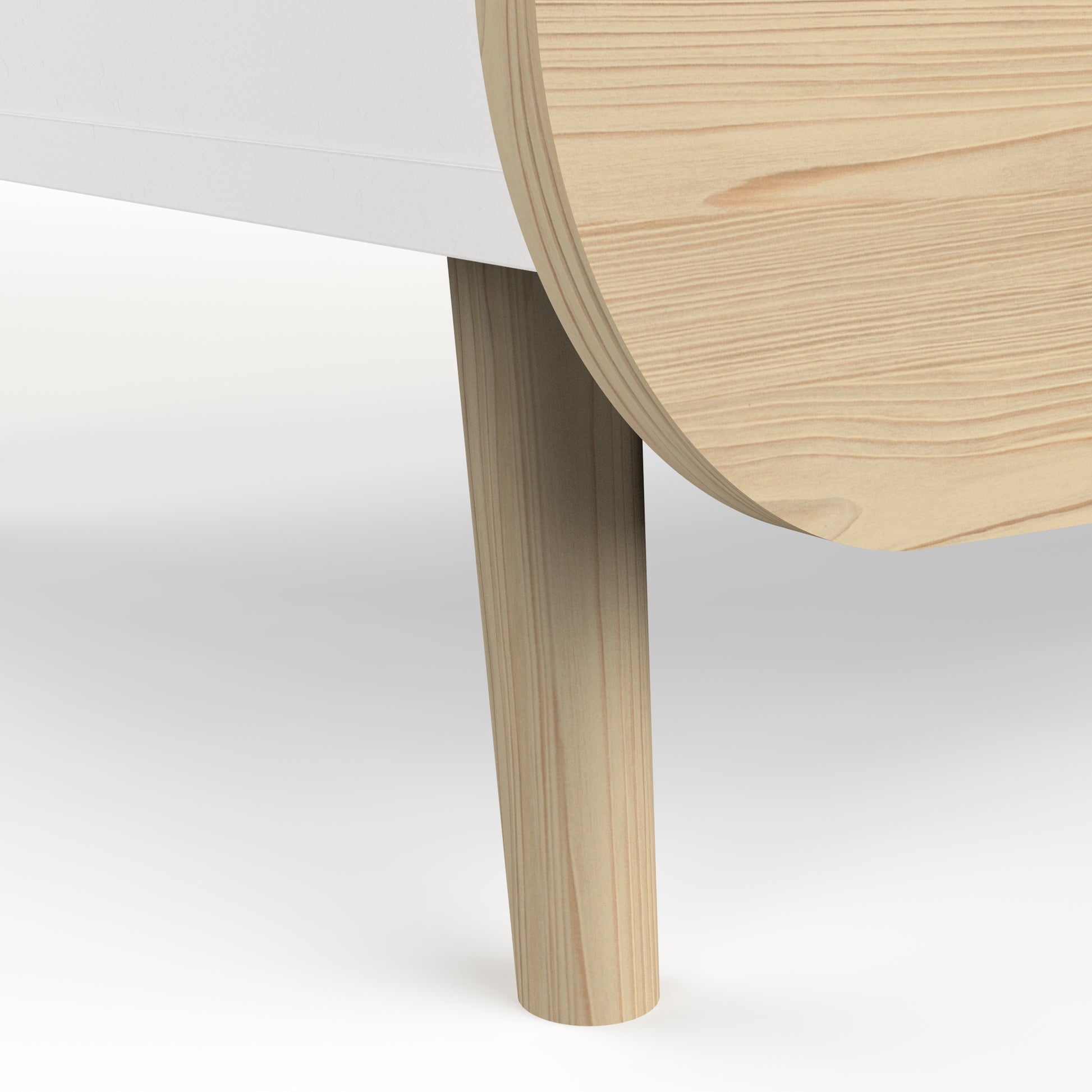 Poppy 3 Door 4 Drawer Kids Wardrobe- Matt White & Oak - FurniComp